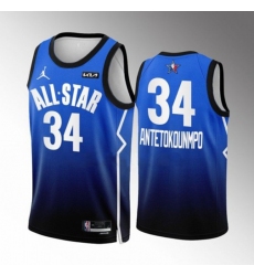 Men's Milwaukee Bucks #34 Giannis Antetokounmpo Nike Blue 2023 NBA All-Star Game Jersey