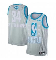 Milwaukee Bucks #34 Giannis Antetokounmpo Jordan Brand 2022 NBA All-Star Game Swingman Jersey - Gray