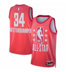 Milwaukee Bucks #34 Giannis Antetokounmpo Jordan Brand 2022 NBA All-Star Game Swingman Jersey - Maroon