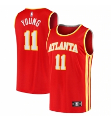 Men's Atlanta Hawks #11 Trae Young Fanatics Branded Red 2020-21 Fast Break Player Jersey