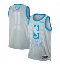 Men’s Atlanta Hawks #11 Trae Young Jordan Brand 2022 NBA All-Star Game Swingman Jersey - Gray