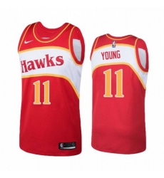 Men’s Nike Atlanta Hawks #11 Trae Young Hardwood Classic Red NBA Jersey