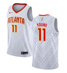 Men’s Nike Atlanta Hawks #11 Trae Young White NBA Swingman Association Edition Jersey