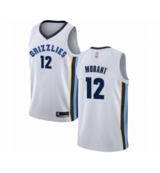 Men's Memphis Grizzlies #12 Ja Morant Authentic White Basketball Jersey - Association Edition