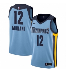 Men's Nike Memphis Grizzlies #12 Ja Morant Light Blue NBA Swingman Statement Edition Jersey