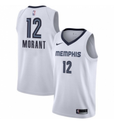 Men's Nike Memphis Grizzlies #12 Ja Morant White NBA Swingman Association Edition Jersey