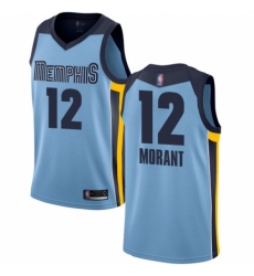 Nike Memphis Grizzlies #12 Ja Morant Light Blue Basketball Swingman Statement Edition Jersey