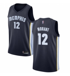 Nike Memphis Grizzlies #12 Ja Morant Navy Blue Basketball Swingman Icon Edition Jersey