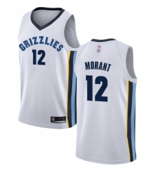 Nike Memphis Grizzlies #12 Ja Morant White Basketball Swingman Association Edition Jersey