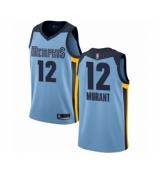 Women's Memphis Grizzlies #12 Ja Morant Authentic Light Blue Basketball Jersey Statement Edition