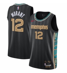 Youth Memphis Grizzlies #12 Ja Morant Nike Black 2020-21 Swingman Jersey