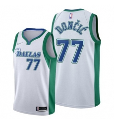 Men's Dallas Mavericks #77 Luka Doncic 2021-22 City Edition White NBA Jersey