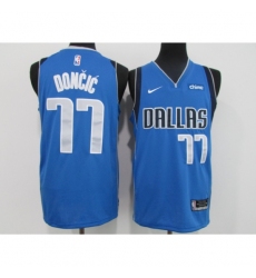 Men's Dallas Mavericks #77 Luka Doncic Blue Nike Royal Swingman Jersey