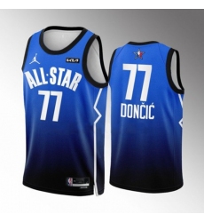 Men's Dallas Mavericks #77 Luka Doncic Nike Blue 2023 NBA All-Star Game Jersey