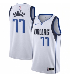 Men's Dallas Mavericks #77 Luka Doncic Nike White 2020-21 Swingman Jersey