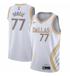 Men's Dallas Mavericks #77 Luka Doncic Nike White 2020-21 Swingman Player Jersey