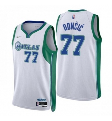 Men's Dallas Mavericks #77 Luka Doncic Nike White 2021-22 Swingman NBA Jersey - City Edition