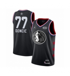 Men's Dallas Mavericks #77 Luka Doncic Swingman Black 2019 All-Star Game Basketball Jersey