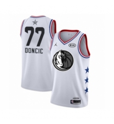 Men's Dallas Mavericks #77 Luka Doncic Swingman White 2019 All-Star Game Basketball Jersey
