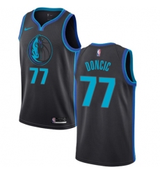 Men's Nike Dallas Mavericks #77 Luka Doncic Anthracite NBA Swingman City Edition 2018-19 Jersey