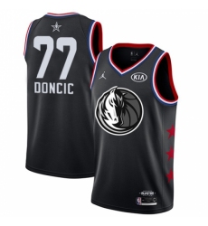 Men's Nike Dallas Mavericks #77 Luka Doncic Black Basketball Jordan Swingman 2019 All-Star Game Jersey