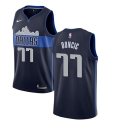 Men's Nike Dallas Mavericks #77 Luka Doncic Navy NBA Swingman Statement Edition Jersey