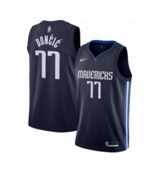 Women's Dallas Mavericks #77 Luka Doncic Swingman Navy Finished Basketball Jersey - Statement Edition