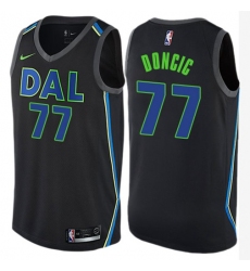 Women's Nike Dallas Mavericks #77 Luka Doncic Black NBA Swingman City Edition Jersey