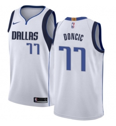 Women's Nike Dallas Mavericks #77 Luka Doncic White NBA Swingman Association Edition Jersey
