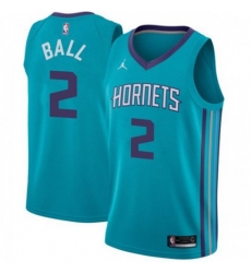 Men's Nike Charlotte Hornets #2 LaMelo Ball Teal NBA Jordan Swingman Icon Edition Jersey