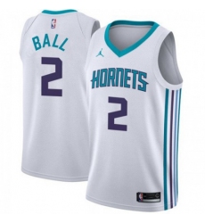 Men's Nike Charlotte Hornets #2 LaMelo Ball White NBA Jordan Swingman Association Edition Jersey