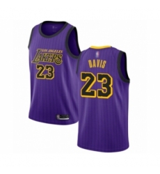 Men's Los Angeles Lakers #23 Anthony Davis Authentic Purple Basketball Jersey - City Edition