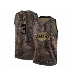 Men's Los Angeles Lakers #3 Anthony Davis Swingman Camo Realtree Collection Basketball Jersey