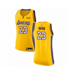 Women's Los Angeles Lakers #23 Anthony Davis Authentic Gold Basketball Jersey - Icon Edition