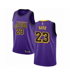 Youth Los Angeles Lakers #23 Anthony Davis Swingman Purple Basketball Jersey - City Edition