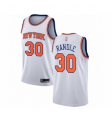 Men's New York Knicks #30 Julius Randle Authentic White Basketball Jersey - Association Edition