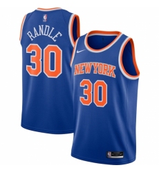 Men's New York Knicks #30 Julius Randle Nike Blue 2020-21 Swingman Jersey