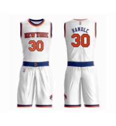 Men's New York Knicks #30 Julius Randle Swingman White Basketball Suit Jersey - Association Edition
