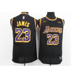 Men's Los Angeles Lakers #23 LeBron James Nike Black Jersey