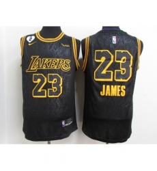 Men's Los Angeles Lakers #23 LeBron James Nike Black Player Jersey