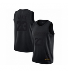 Men's Los Angeles Lakers #23 LeBron James Swingman Black MVP Basketball Jersey