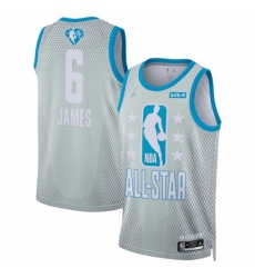 Men’s Los Angeles Lakers #6 LeBron James Jordan Brand 2022 NBA All-Star Game Swingman Jersey - Gray