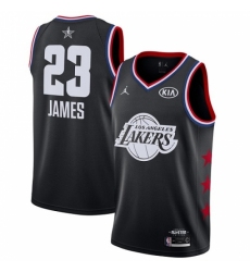 Men's Nike Los Angeles Lakers #23 LeBron James Black Basketball Jordan Swingman 2019 All-Star Game Jersey