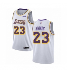 Women's Los Angeles Lakers #23 LeBron James Swingman White Basketball Jerseys - Association Edition