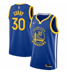 Men's Golden State Warriors #30 Stephen Curry Nike Royal 2020-21 Swingman Jersey