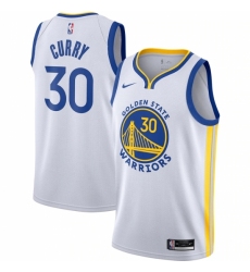 Men's Golden State Warriors #30 Stephen Curry Nike White 2020-21 Swingman Jersey