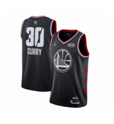 Men's Jordan Golden State Warriors #30 Stephen Curry Swingman Black 2019 All-Star Game Basketball Jersey