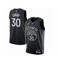 Youth Golden State Warriors #30 Stephen Curry Swingman Black Basketball Jersey - 2019 20 City Edition