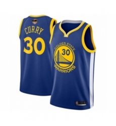 Youth Golden State Warriors #30 Stephen Curry Swingman Royal Blue 2019 Basketball Finals Bound Basketball Jersey - Icon Edition