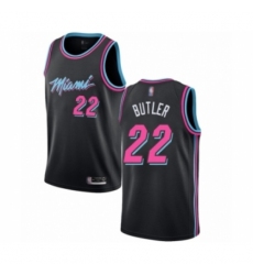 Men's Miami Heat #22 Jimmy Butler Authentic Black Basketball Jersey - City Edition